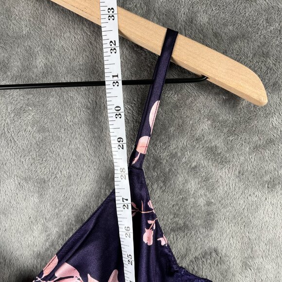 Morgan Taylor Intimates Satin Floral Slip Women's S Purple Lace Y2K Fairycore - Picture 7 of 8